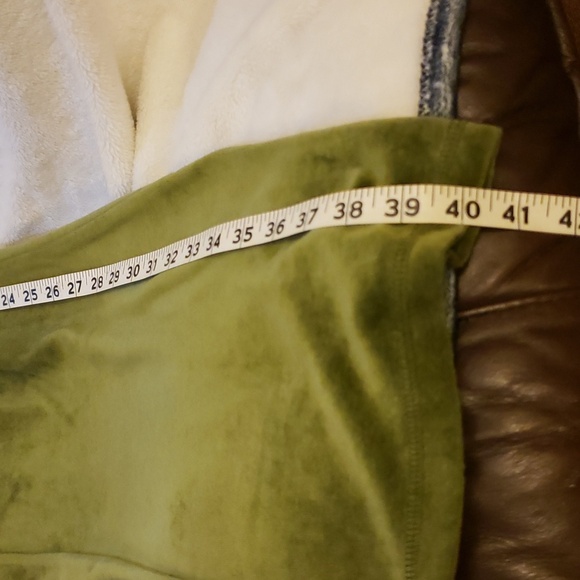 BCBG VINTAGE Green velour leisure suit Zip up Sweatshirt hoodie. LIKE NEW. - Picture 6 of 12